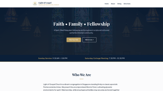 Screenshot of lightofgospelsg.com
