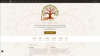 Screenshot of lacklineage.com
