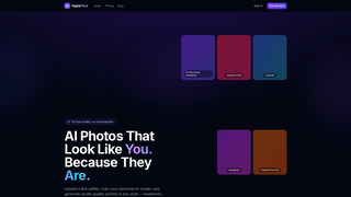 Screenshot of hyperrealphotoai.com