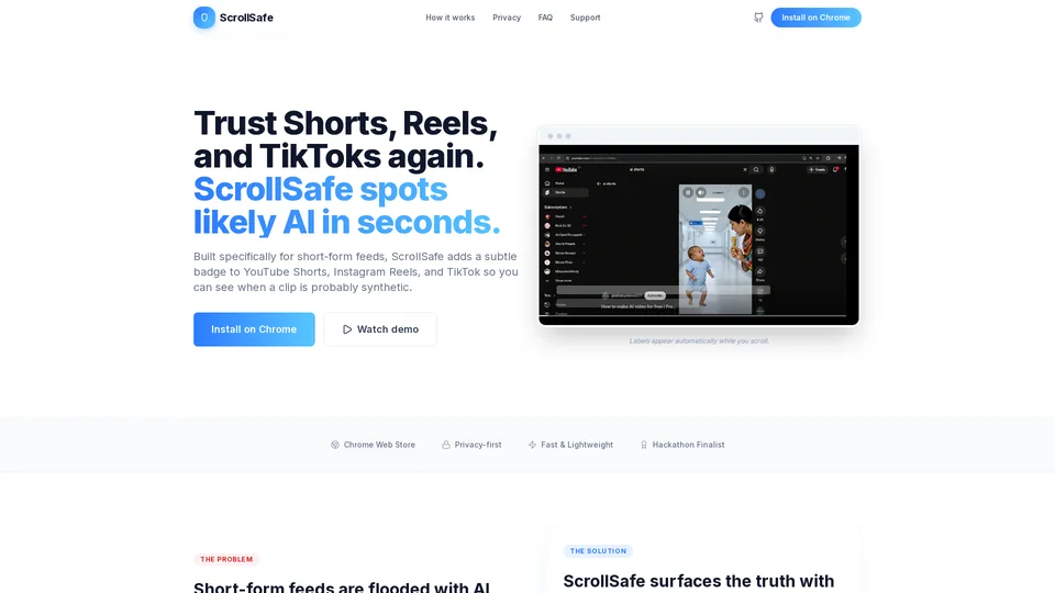 Screenshot of scroll-safe.com