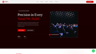 Screenshot of vistaexhibition.com