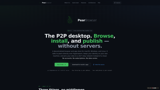 Screenshot of pearbrowser.com
