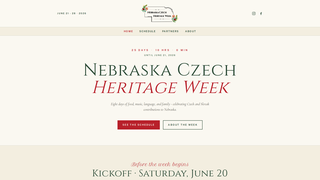 Screenshot of nebraskaczechweek.org