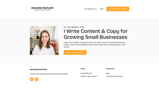 Thumbnail of amandawritescontent.com