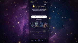 Screenshot of meowtarot.app