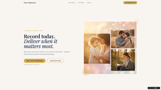 Screenshot of deartomorrow.ai