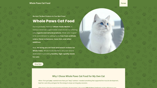 Thumbnail of wholepawscatfood.com