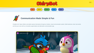 Screenshot of chirpbot.ai