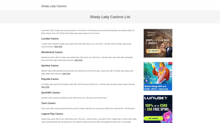 Thumbnail of shady-lady-casinos.com