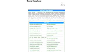 Thumbnail of pump-calculator.com