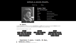 Thumbnail of withoutasecondthought.com