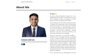 Thumbnail of devanshmaheshwari.com