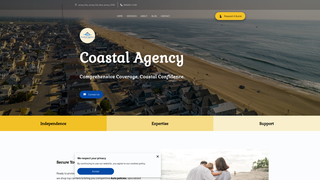 Screenshot of thecoastagency.com