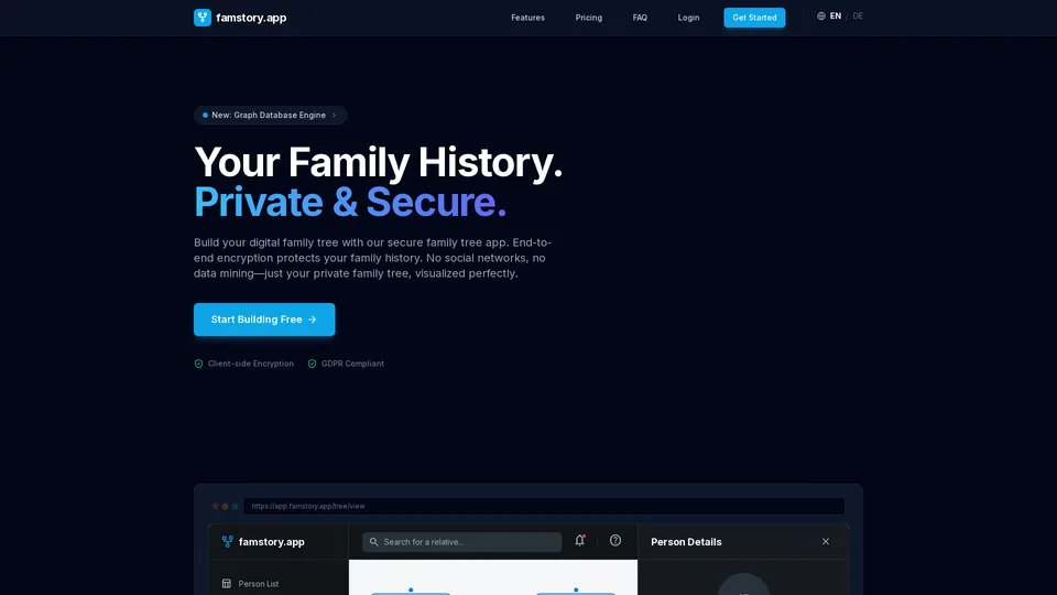 Screenshot of famstory.app