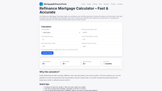Thumbnail of mortgagerefinancetools.com