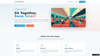 Screenshot of theswapmeetapp.com