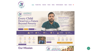 Screenshot of ashpreetfoundation.org