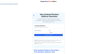 Thumbnail of randomnewzealandaddress.com