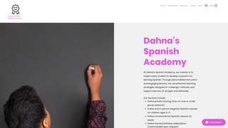 Screenshot of dahnaspanishacademy.com