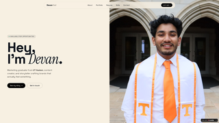 Screenshot of devanspatel.com