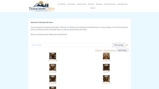 Screenshot of tehachapigifts.com