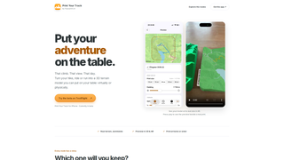 Screenshot of printyourtrack.com