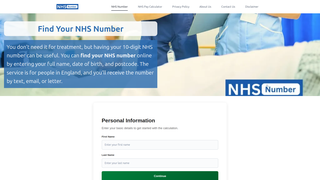 Thumbnail of nhsnumber.com