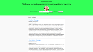 Thumbnail of nextbigcareeropportunityawaitsyounow.com