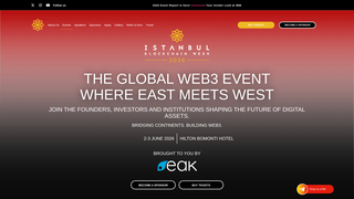 Screenshot of istanbulblokchainweek.com