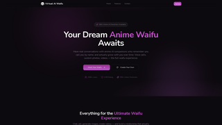 Screenshot of virtualaiwaifu.com