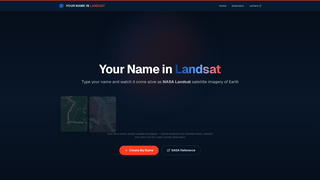 Screenshot of nasanameinlandsat.com
