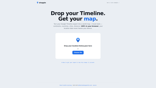 Screenshot of droppinmap.com