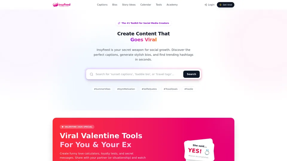 Screenshot of insyfeed.com