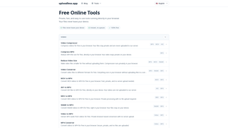 Screenshot of uploadless.app