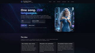 Screenshot of thebabelproject.com