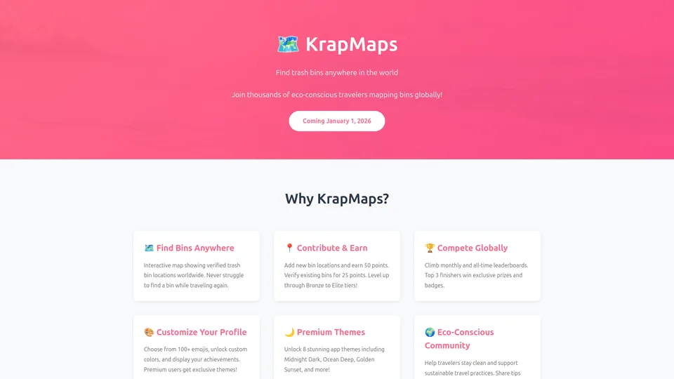 Screenshot of krapmaps.app