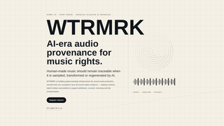 Screenshot of wtrmrk.ai