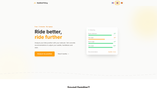 Screenshot of mybikefitting.com
