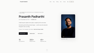 Screenshot of prasanthpadharthi.com