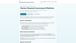 Screenshot of savemarinemammals.com