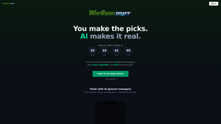 Screenshot of warroomdraft.ai