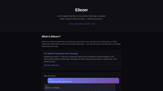 Screenshot of eliezer.app