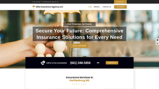 Thumbnail of eliteinsuranceagencyms.com