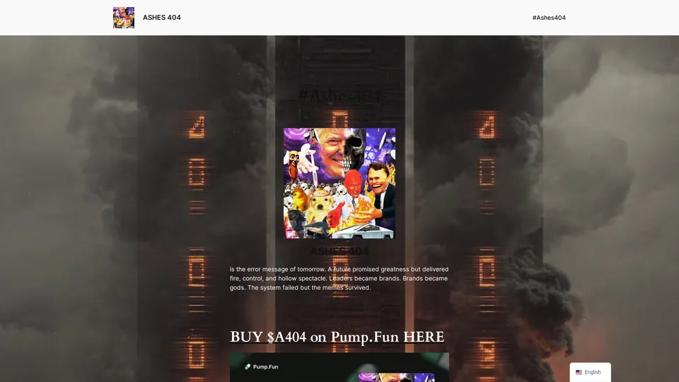 Screenshot of ashes404.com