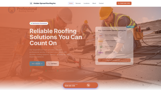 Screenshot of goldenspreadroofing.net
