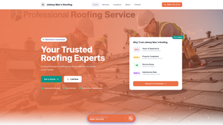 Screenshot of johnnymacsroofing.com