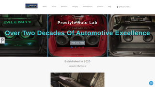Screenshot of prostyleautolab.com