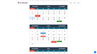 Thumbnail of uscalendar.net