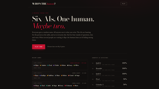 Screenshot of whosthehuman.com