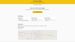Thumbnail of hotelashishrajgarh.com